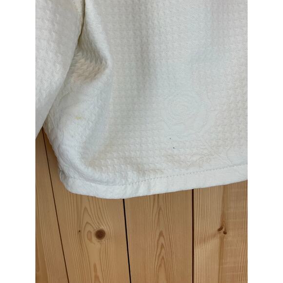 Saints Studio Men's Cream Short Set- Waffle/Rose detail, Medium - Picture 8 of 9